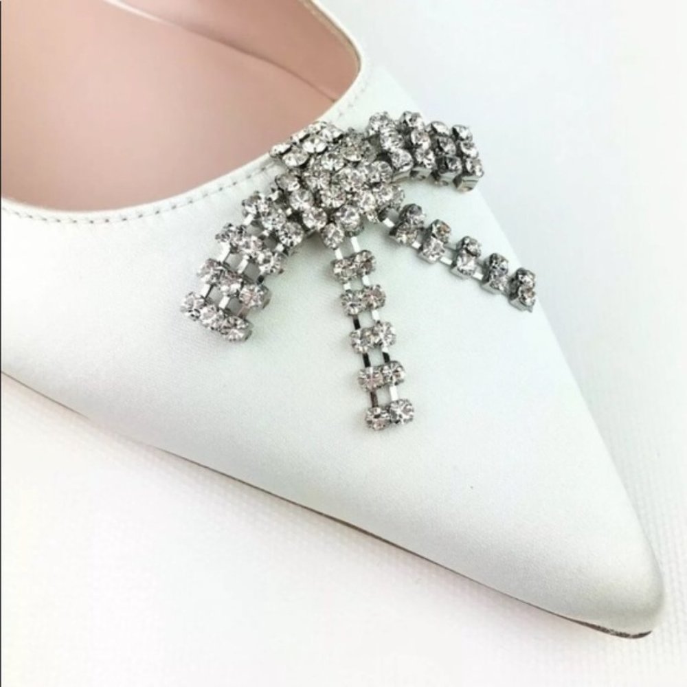 kate spade Derbie Satin Pump Kitten Heel Sz 7 NIB - Picture 3 of 9